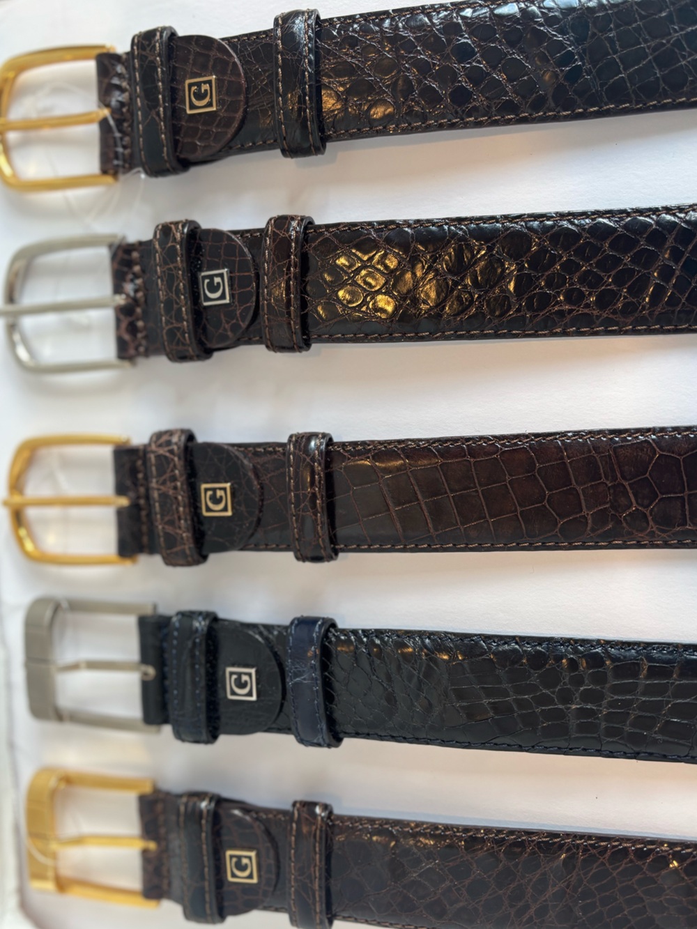Giorgio’s Palm Beach (5) Men’s New Crocodile Belts